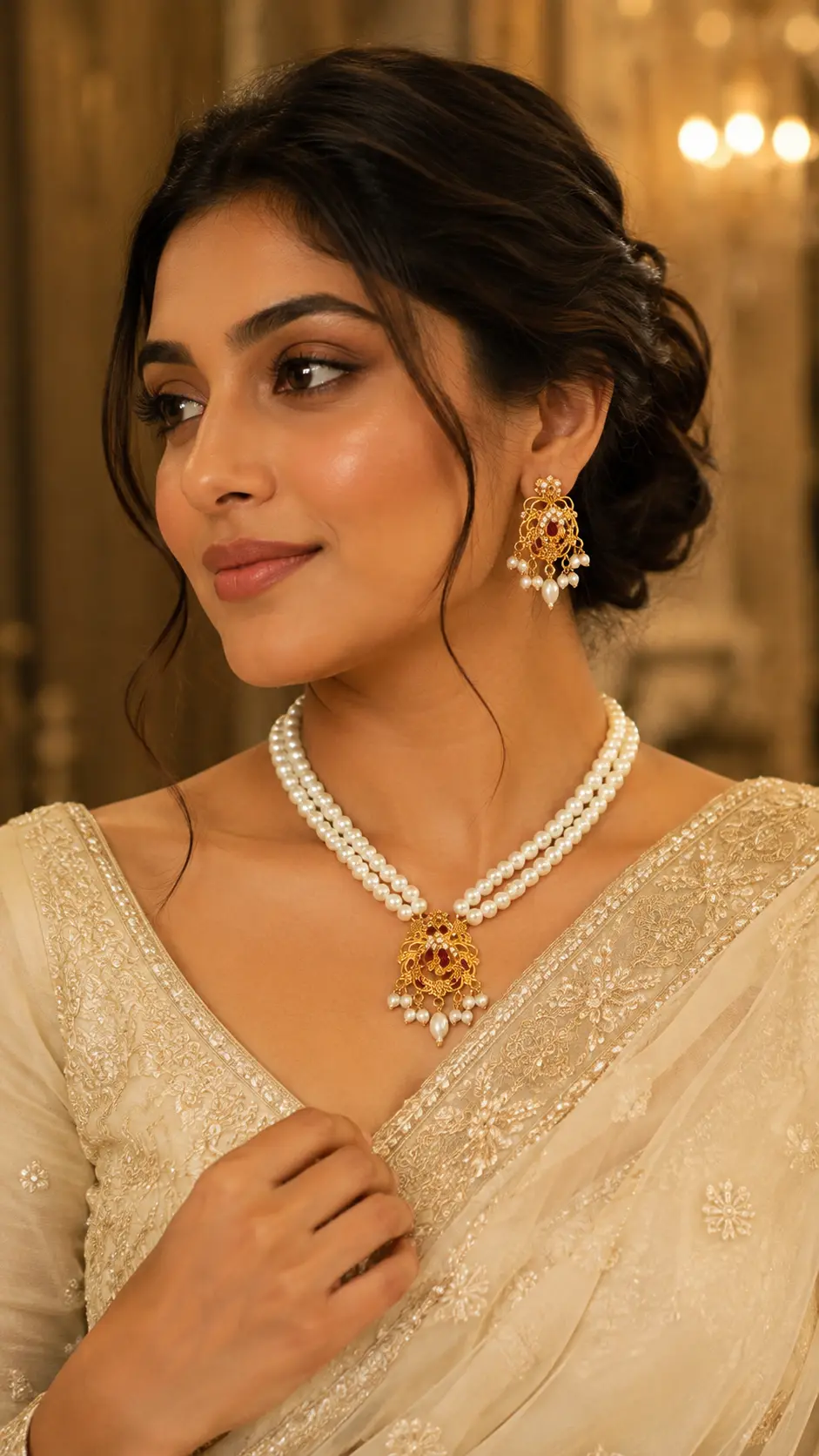 Rajmukta Necklace Set alternate view