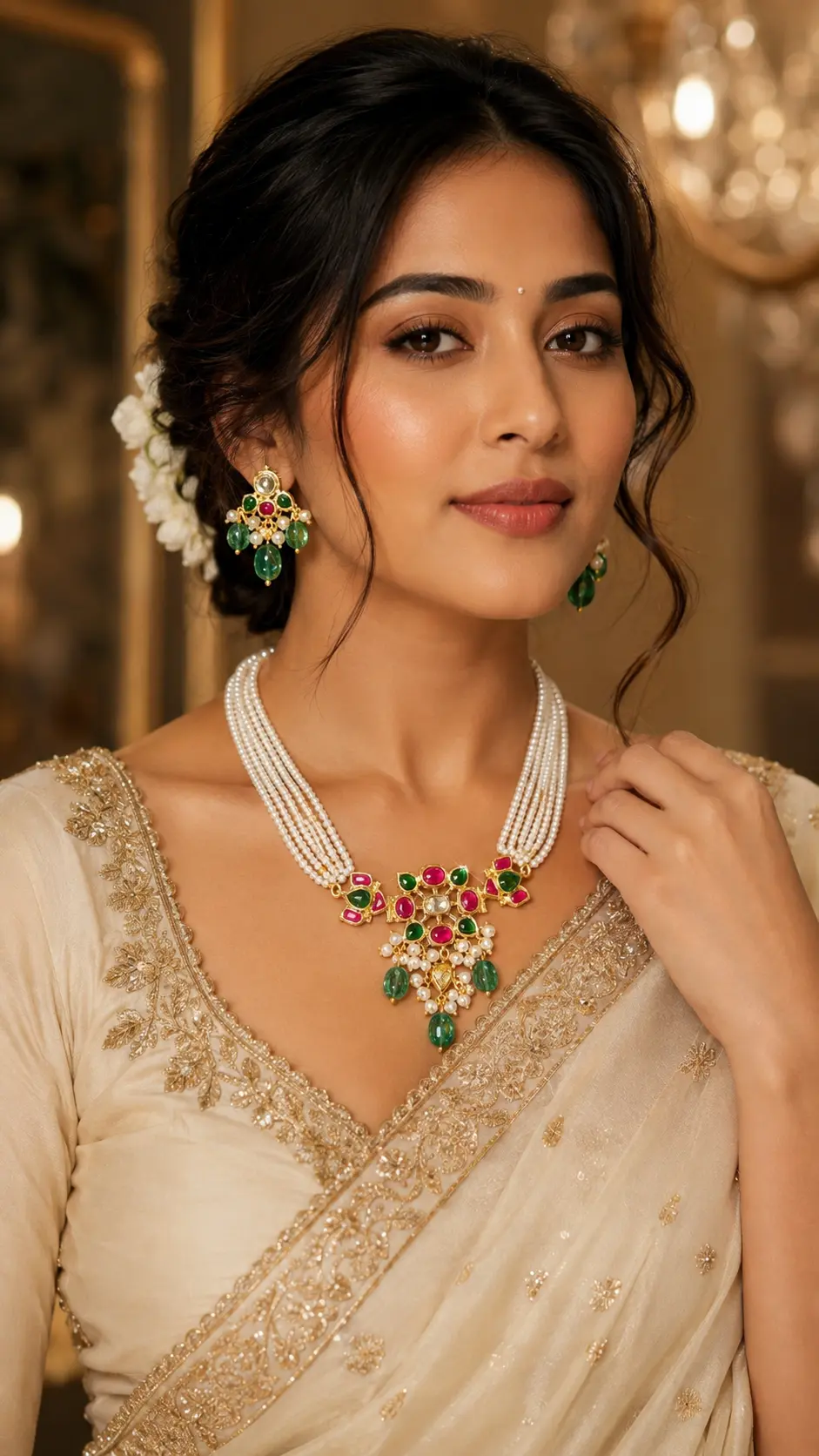 Raj Panna Pearl Set alternate view