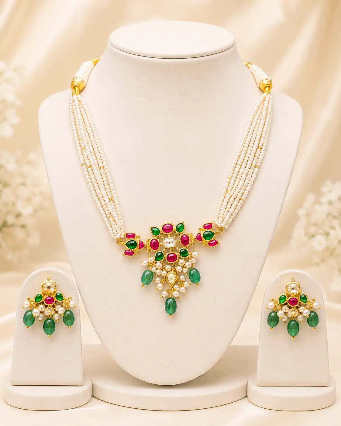 Raj Panna Pearl Set