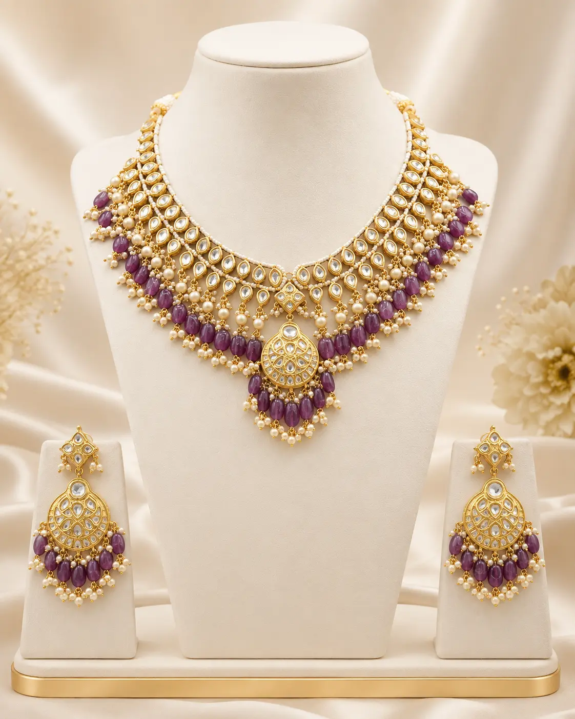 Amethyst Rani Necklace Set