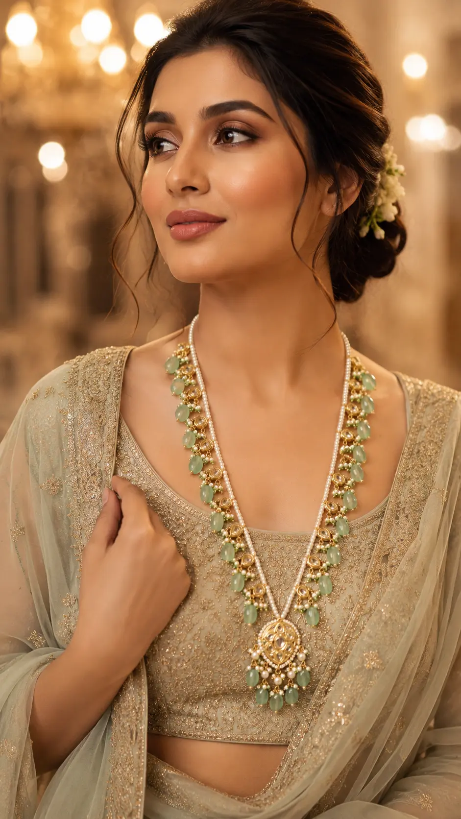Noor Mint Pearl Necklace alternate view