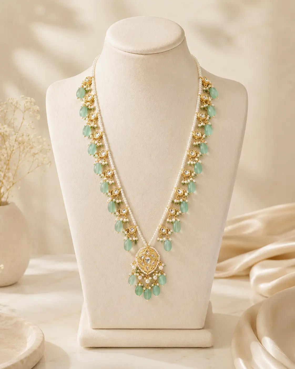 Noor Mint Pearl Necklace