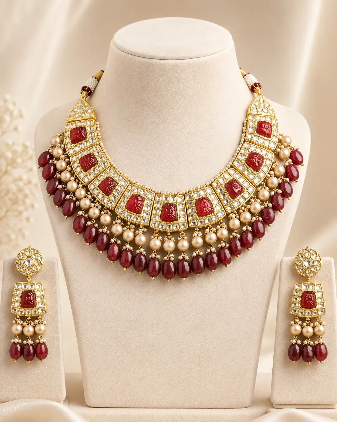 Ruby Rani Necklace Set