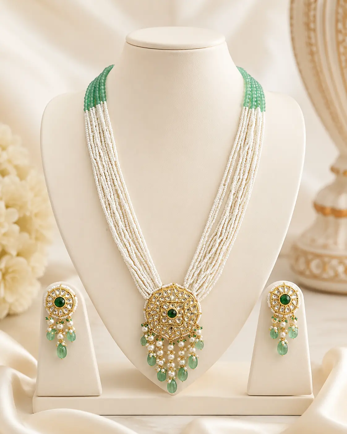 Panna Mukta Necklace Set