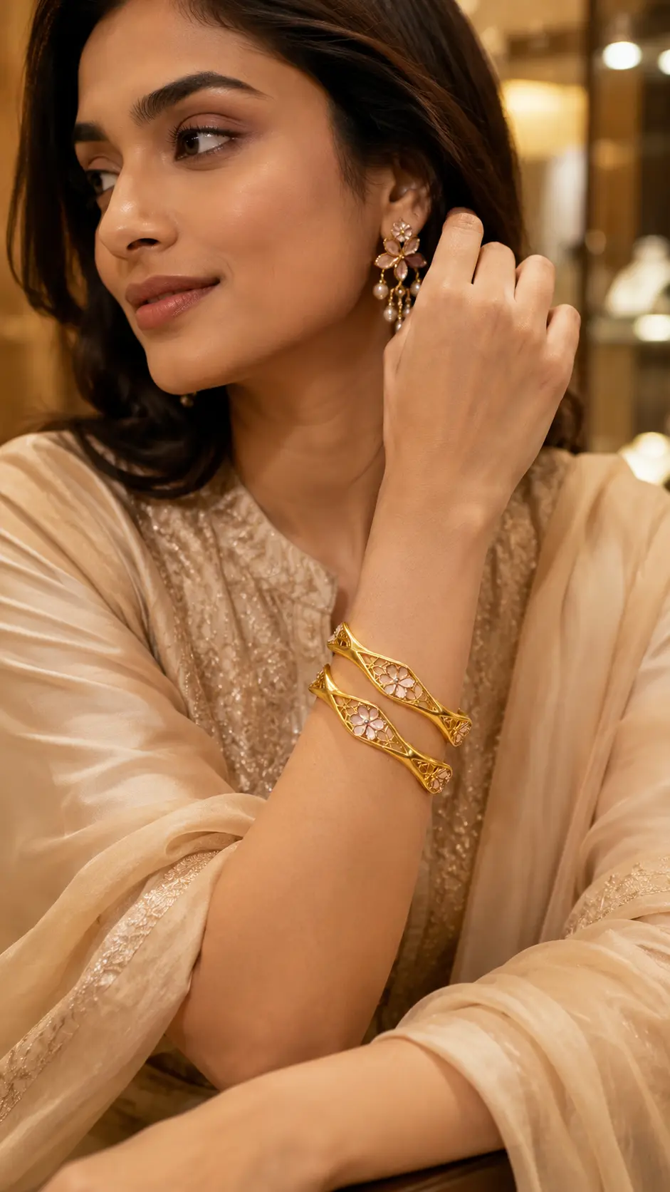 Dubai gold churi alternate view
